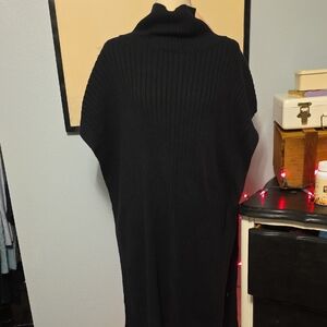 Banana Republic Black Ribbed Open Side Dress Tunic Size XS/S